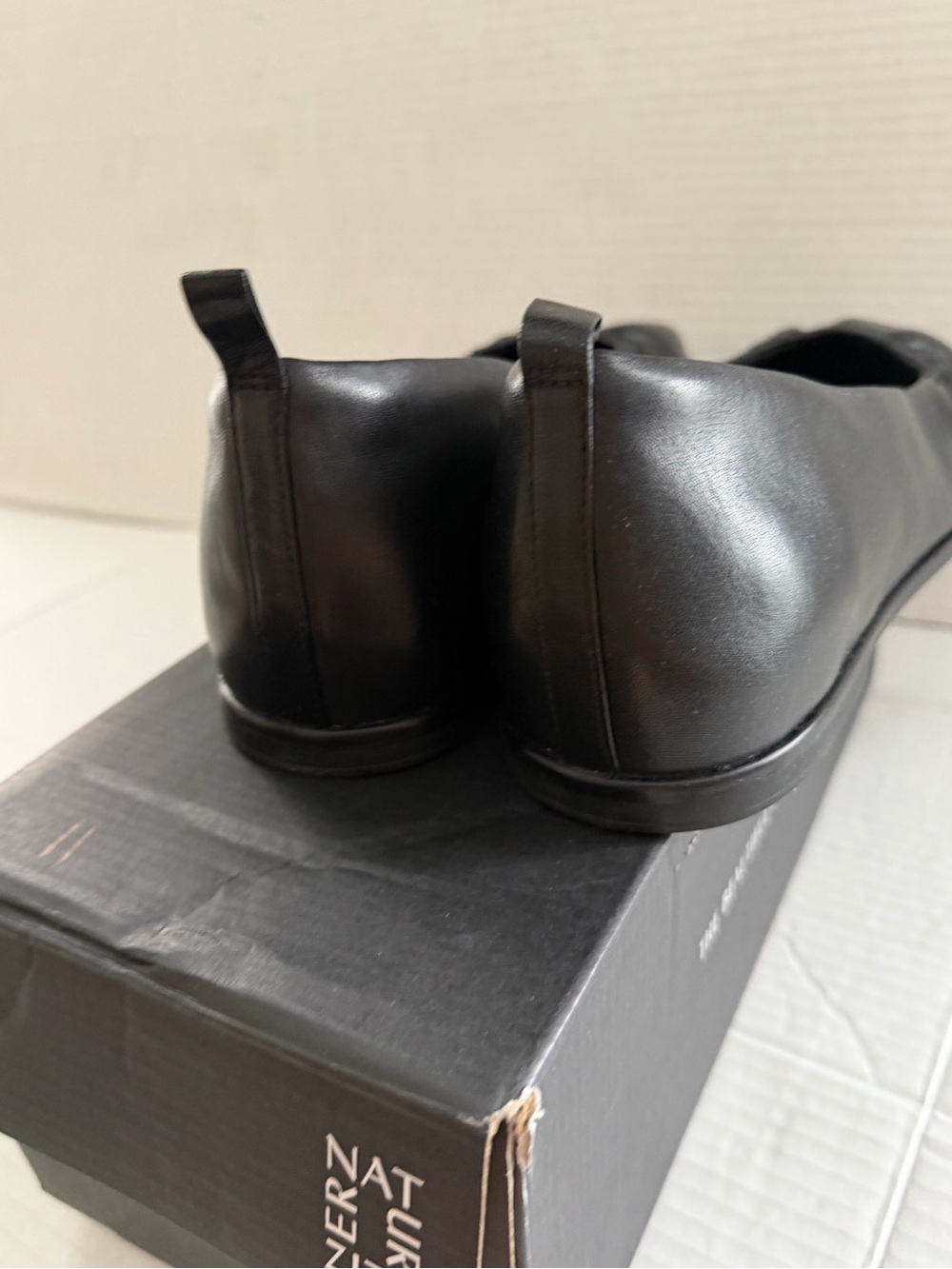 Naturalizer Women's Estie Square Toe Ballet Flats black leather Size 11 Wide NEW - Picture 6 of 9